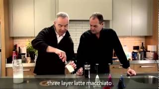 aerolatte  milk frother makes three layer caffè latte macchiato [upl. by Lali344]