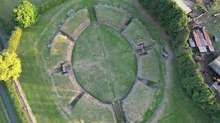 Caerleon Amphitheatre  Barracks  4K Drone Footage [upl. by Ecirtaeb]