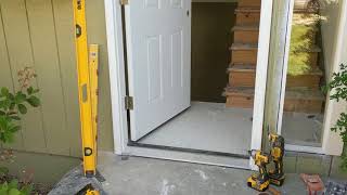 Jeld Wen Front Door Installation  Really crappy products and craftsmanship PART 1 [upl. by Vashtia671]