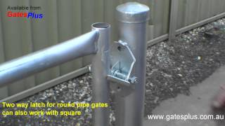 Gate Latch 2 way for round pipe and square [upl. by Douville619]