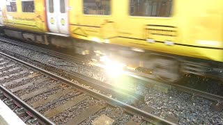 Merseyrail 507 009 making arcs at Birkdale station [upl. by Ardnayek]