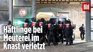 Gefängnismeuterei Polizei stürmt Knast in Thüringen  JVA Untermaßfeld [upl. by Nolyat]